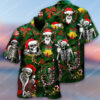 Christmas Holiday And Happy Skull Full Print Hawaiian Shirt