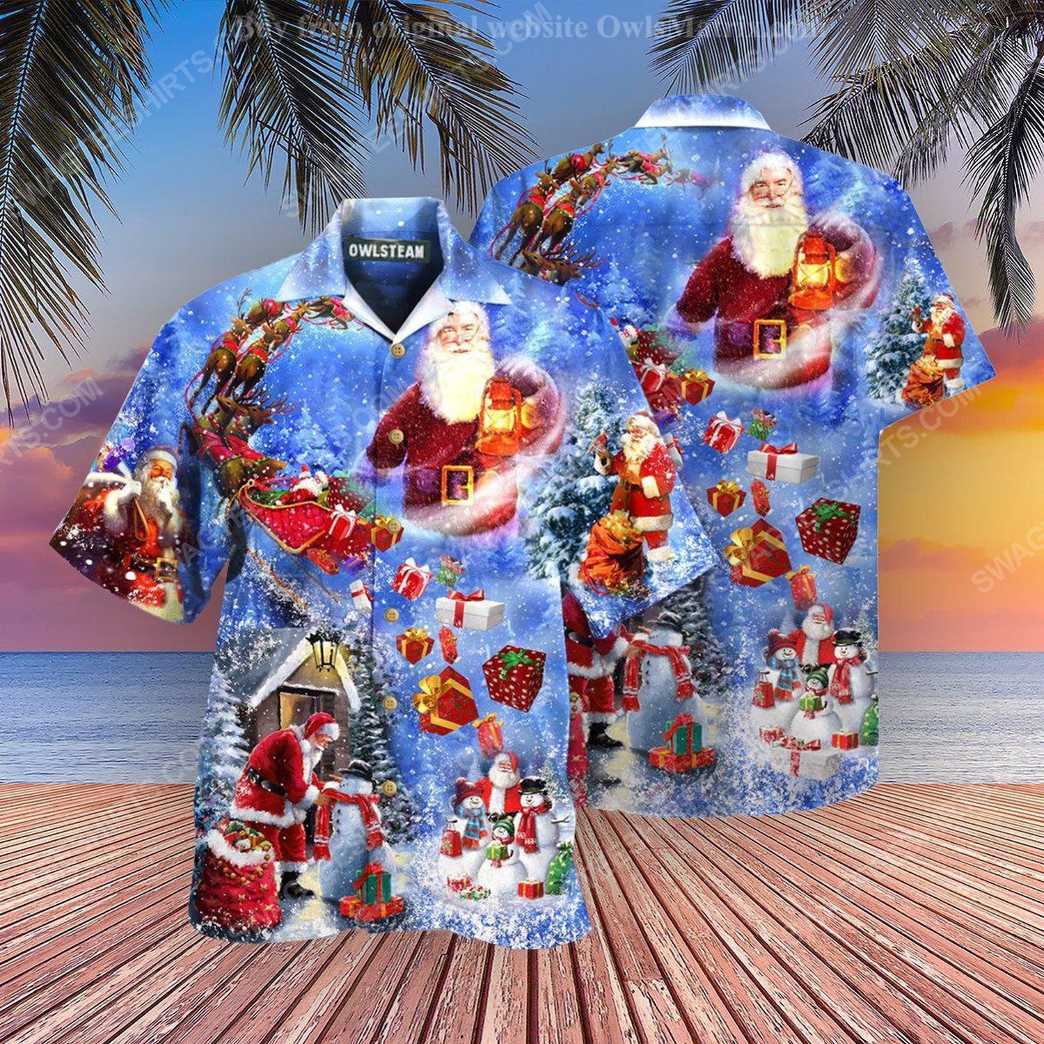 Christmas Holiday Santa Is Coming Town Full Print Hawaiian Shirt Christmas Holiday Santa Is Coming Town Full Print Hawaiian Shirt