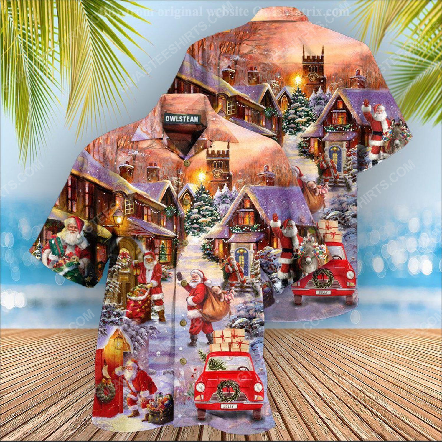 Christmas Holiday Santa Is Delivering Love Full Print Hawaiian Shirt Christmas Holiday Santa Is Delivering Love Full Print Hawaiian Shirt