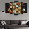 Christmas Image - Abstract 5 Panel Canvas Art Wall Decor