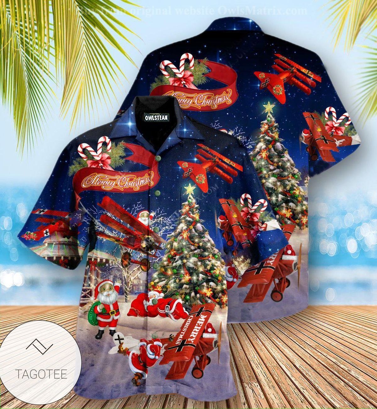 Christmas No Reindeer Any More Santa Loves Airplane Edition Hawaiian Shirt Christmas No Reindeer Any More Santa Loves Airplane Edition Hawaiian Shirt