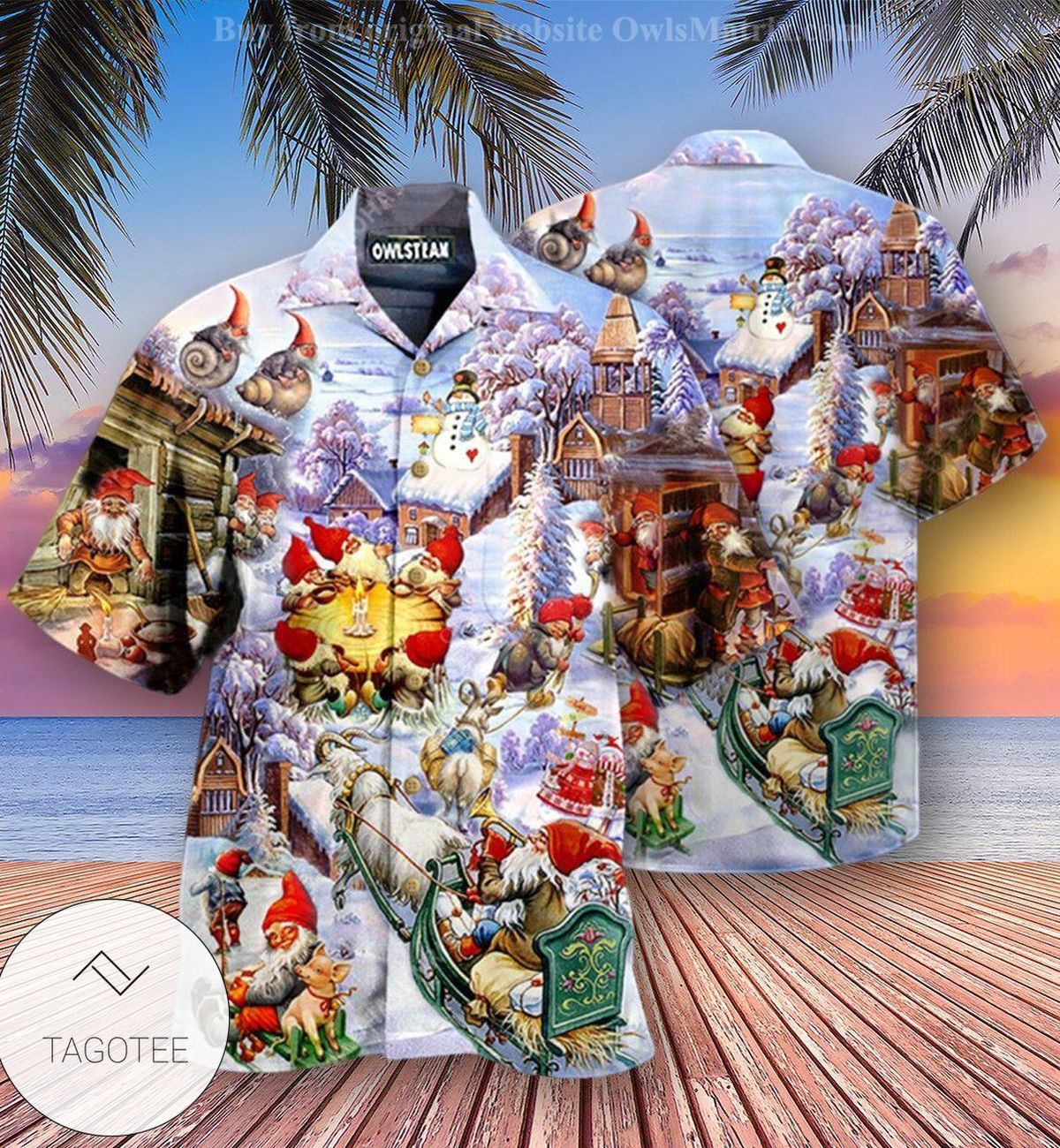Christmas Oh Santa Claus Gnomes Edition Hawaiian Shirt Christmas Oh Santa Claus Gnomes Edition Hawaiian Shirt
