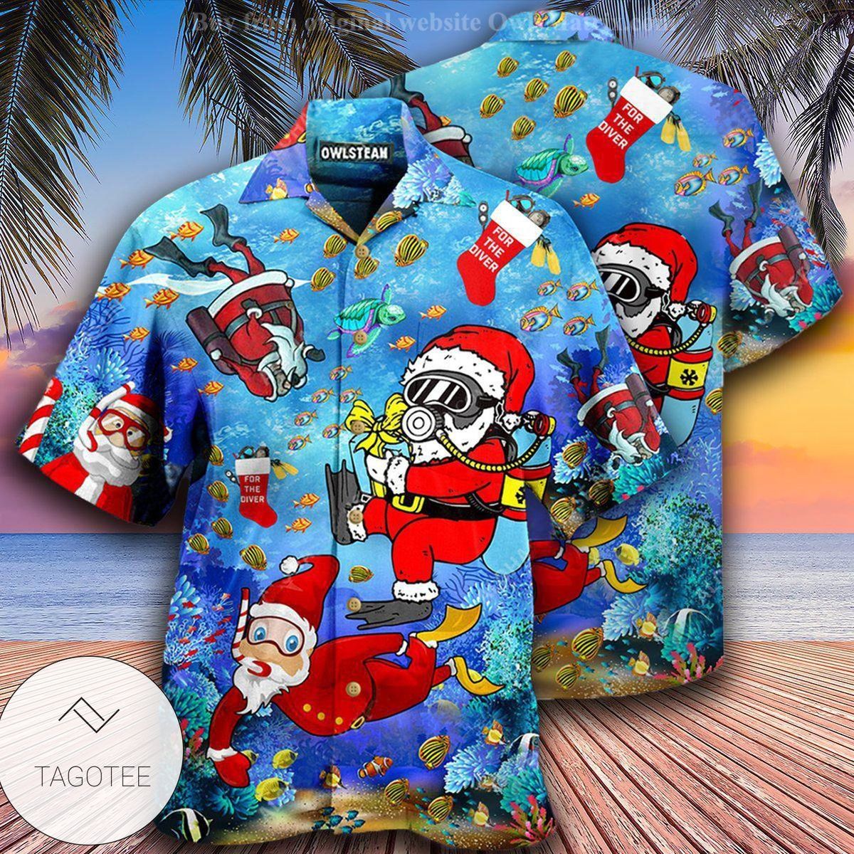 Christmas Santa Claus Dives Edition Hawaiian Shirt Tagotee Christmas Santa Claus Dives Edition Hawaiian Shirt Tagotee