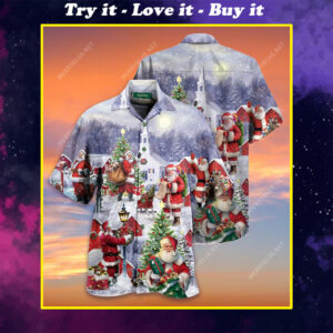 Christmas Santa Claus Is Coming Full Printing Hawaiian Shirt