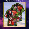 Christmas Santa Claus Play American Football Full Printing Hawaiian Shirt