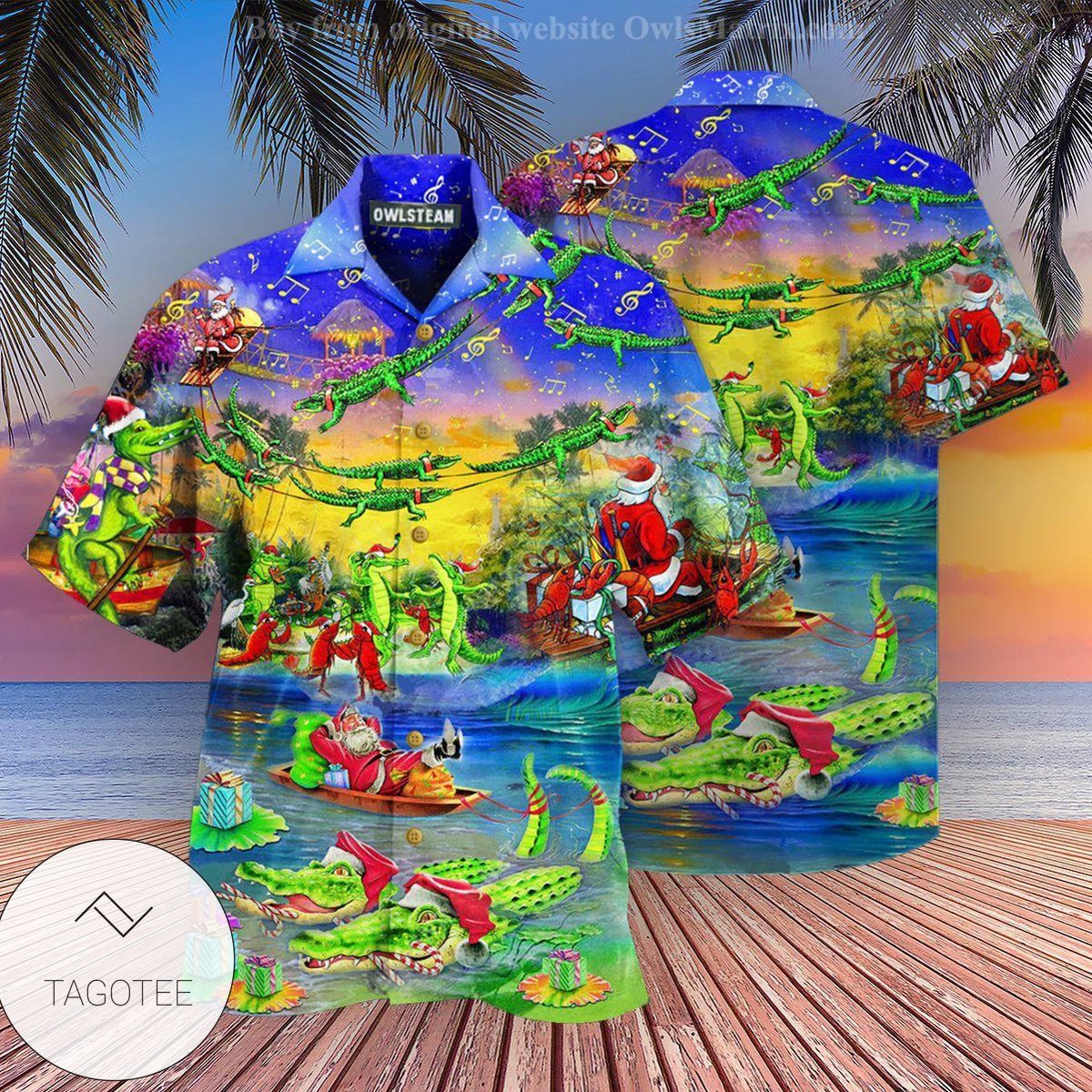 Christmas Santa Riding Alligator Edition Hawaiian Shirt Christmas Santa Riding Alligator Edition Hawaiian Shirt