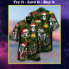 Christmas Skull With Santa Hat Full Printing Hawaiian Shirt