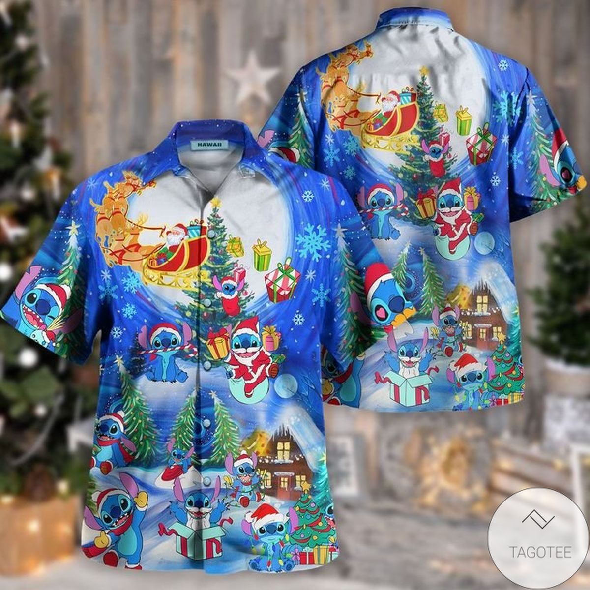 Christmas Sky Stitch Hawaiian Shirt Christmas Sky Stitch Hawaiian Shirt