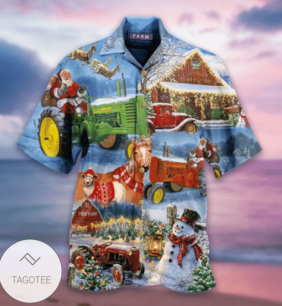 Christmas To Farm Happiness Hawaiian Shirt Christmas To Farm Happiness Hawaiian Shirt