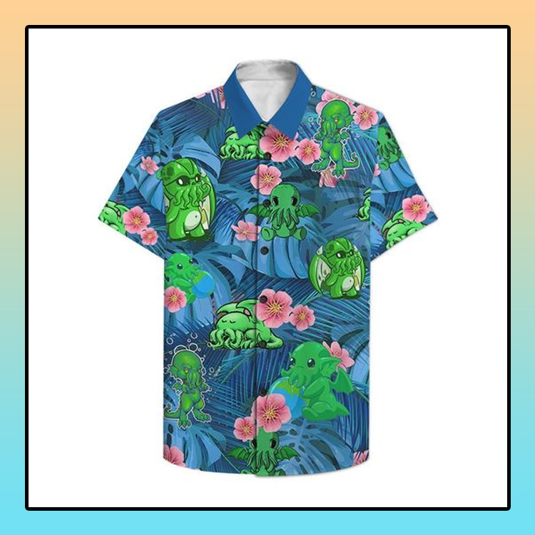 Chthulu Funny Hawaiian Shirt Chthulu Funny Hawaiian Shirt