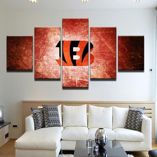 Cincinnati Bengals 2 - Sport 5 Panel Canvas Art Wall Decor Cincinnati Bengals 2 - Sport 5 Panel Canvas Art Wall Decor