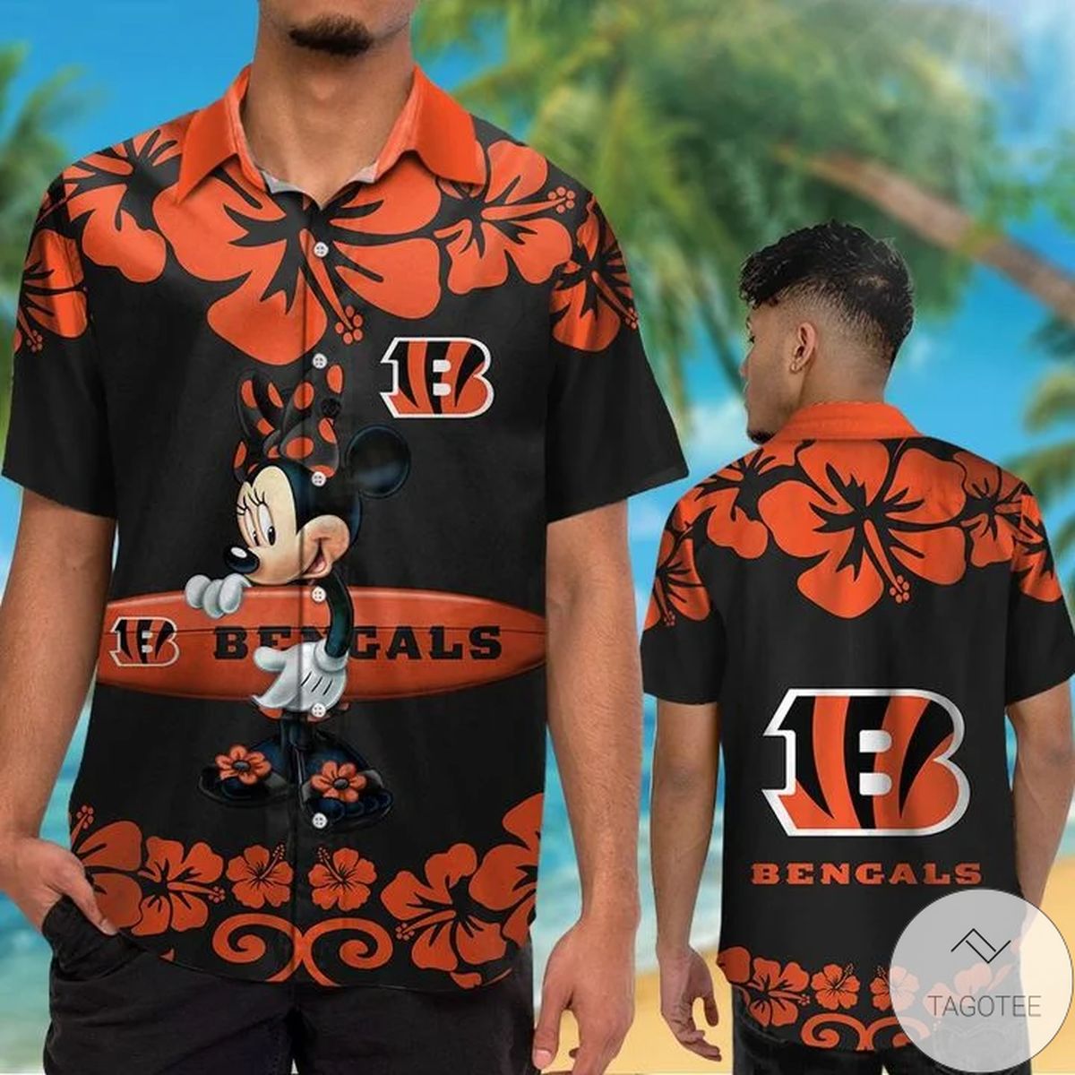 Cincinnati Bengals & Minnie Mouse Hawaiian Shirt Cincinnati Bengals & Minnie Mouse Hawaiian Shirt