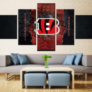 Cincinnati Bengals Nfl Football Team - Sport 5 Panel Canvas Art Wall Decor