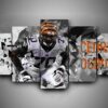 Cincinnati Bengals - Cedric Ogbuehi - Sport 5 Panel Canvas Art Wall Decor