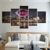 Cincinnati Reds 4 - Sport 5 Panel Canvas Art Wall Decor