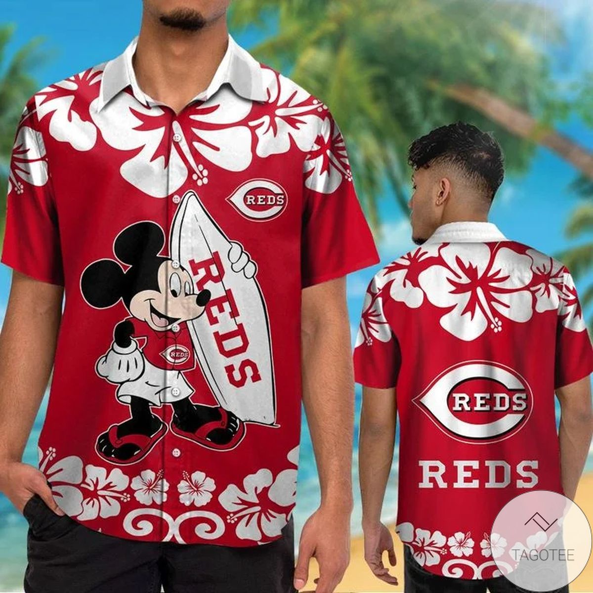 Cincinnati Reds Mickey Mouse Hawaiian Shirt Cincinnati Reds Mickey Mouse Hawaiian Shirt