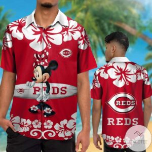 Cincinnati Reds Minnie Mouse Hawaiian Shirt