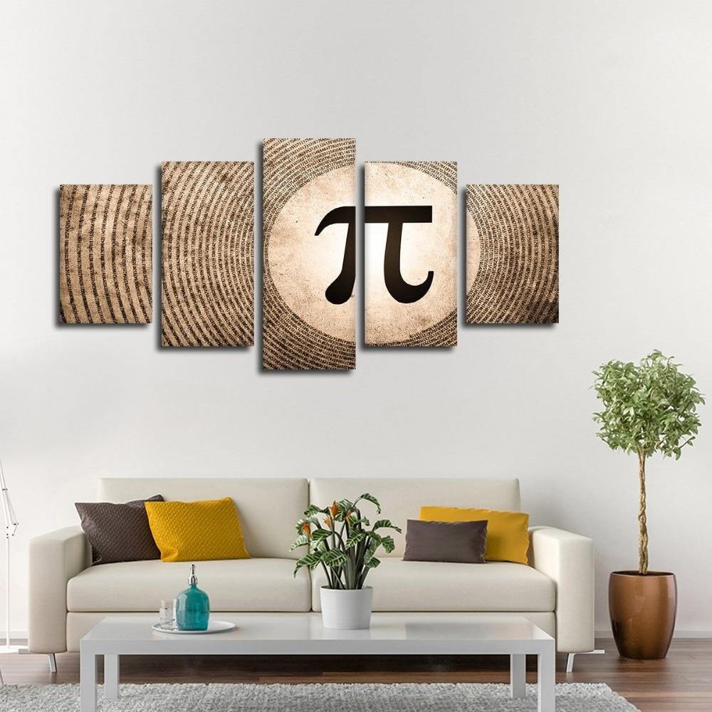 Circumference Ratio Pi - Abstract 5 Panel Canvas Art Wall Decor Circumference Ratio Pi - Abstract 5 Panel Canvas Art Wall Decor