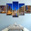 City Scenery - Nature 5 Panel Canvas Art Wall Decor