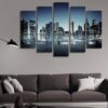Cityscape Architecture - Nature 5 Panel Canvas Art Wall Decor