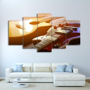 Classical Guita 6 - Music 5 Panel Canvas Art Wall Decor