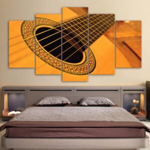 Classical Guitar 2 - Music 5 Panel Canvas Art Wall Decor