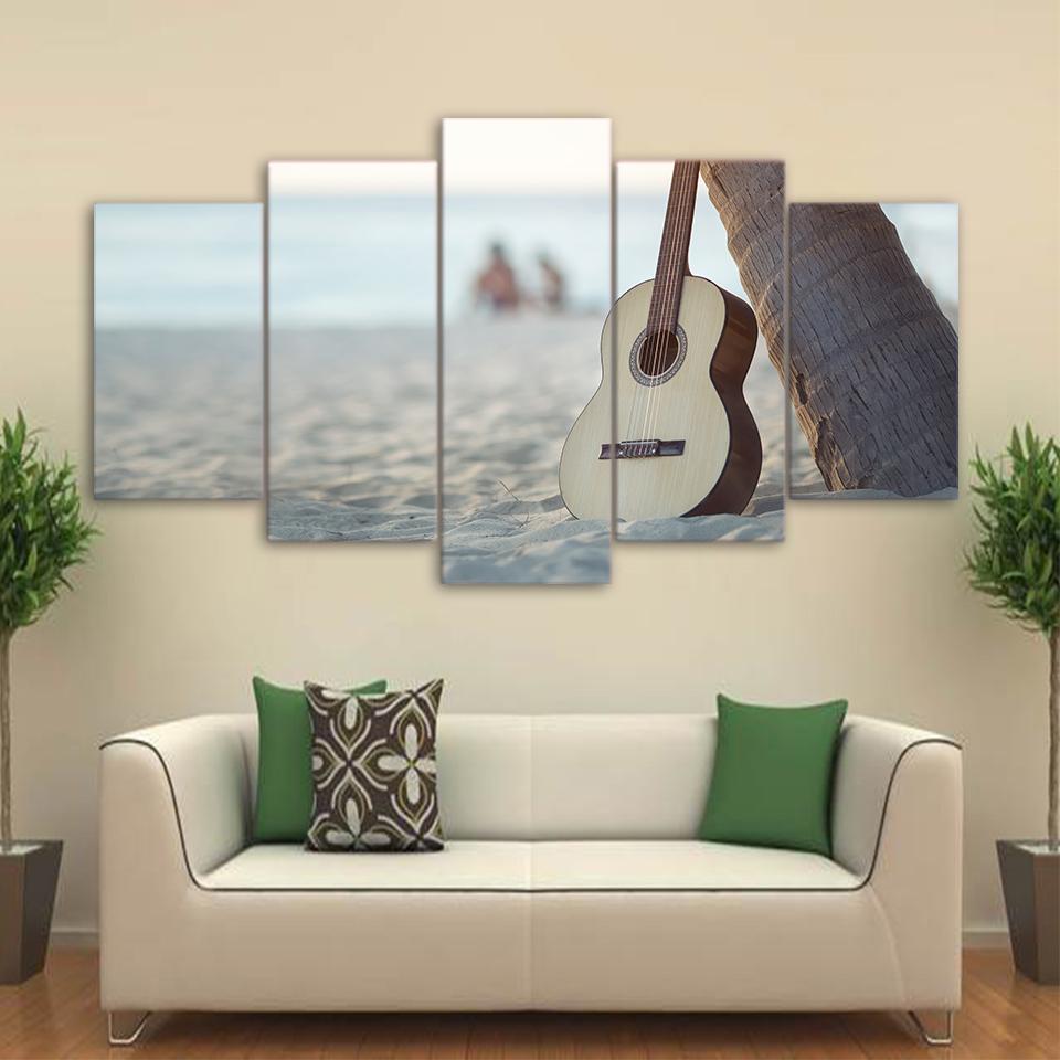 Classical Guitar 5 - Music 5 Panel Canvas Art Wall Decor Classical Guitar 5 - Music 5 Panel Canvas Art Wall Decor