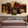 Classical Guitar - Music 5 Panel Canvas Art Wall Decor
