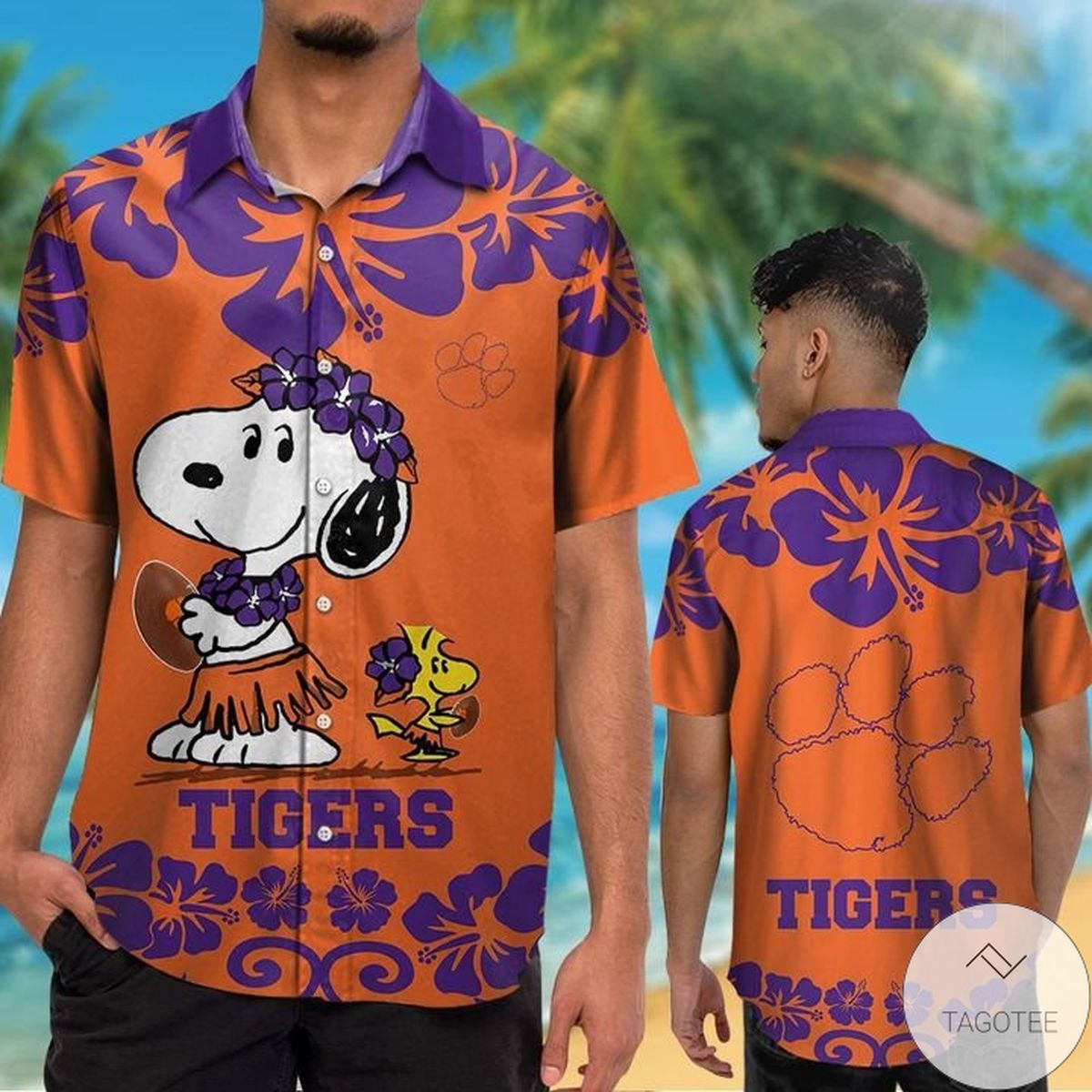 Clemson Tigers & Snoopy Hawaiian Shirt Clemson Tigers & Snoopy Hawaiian Shirt