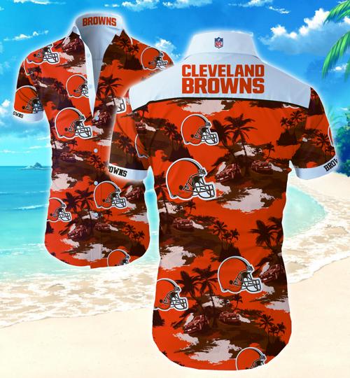 Cleveland Browns Coconut Tree Hawaiian Shirt Summer Button Up Cleveland Browns Coconut Tree Hawaiian Shirt Summer Button Up