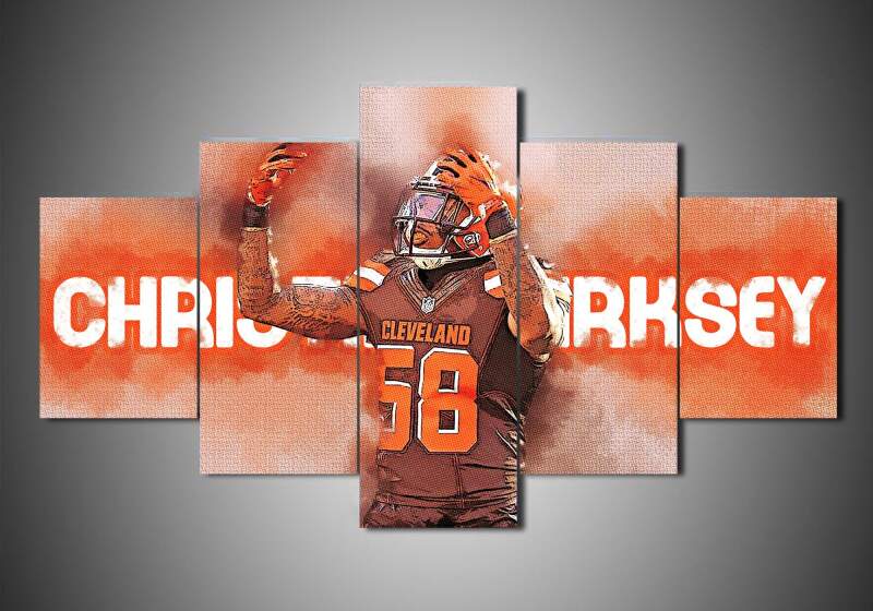Cleveland Browns - Christian Kirksey - Sport 5 Panel Canvas Art Wall Decor Cleveland Browns - Christian Kirksey - Sport 5 Panel Canvas Art Wall Decor