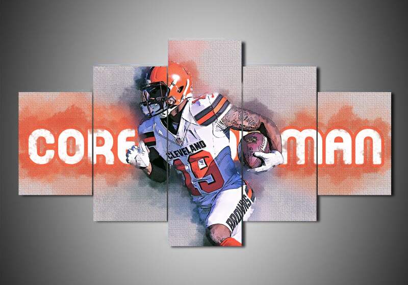 Cleveland Browns - Corey Coleman - Sport 5 Panel Canvas Art Wall Decor Cleveland Browns - Corey Coleman - Sport 5 Panel Canvas Art Wall Decor