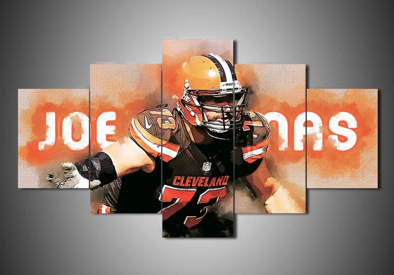 Cleveland Browns - Joe Thomas - Sport 5 Panel Canvas Art Wall Decor Cleveland Browns - Joe Thomas - Sport 5 Panel Canvas Art Wall Decor