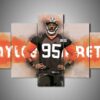 Cleveland Browns - Myles Garrett - Sport 5 Panel Canvas Art Wall Decor