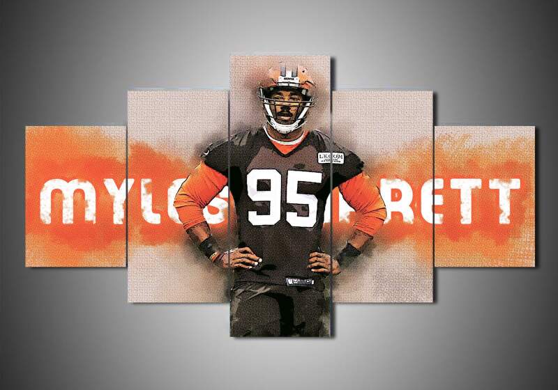Cleveland Browns - Myles Garrett - Sport 5 Panel Canvas Art Wall Decor Cleveland Browns - Myles Garrett - Sport 5 Panel Canvas Art Wall Decor