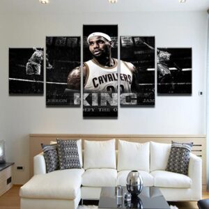 Cleveland Cavaliers Lebron James - Sport 5 Panel Canvas Art Wall Decor