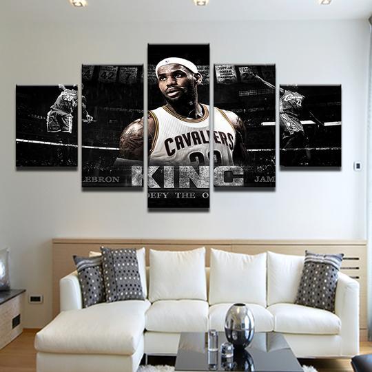 Cleveland Cavaliers Lebron James - Sport 5 Panel Canvas Art Wall Decor Cleveland Cavaliers Lebron James - Sport 5 Panel Canvas Art Wall Decor