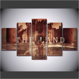 Cleveland Cavaliers Nba Star Player 1 - Sport 5 Panel Canvas Art Wall Decor