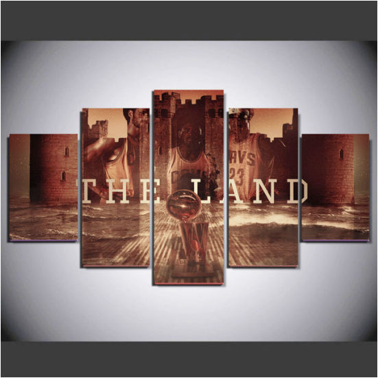Cleveland Cavaliers Nba Star Player 1 - Sport 5 Panel Canvas Art Wall Decor Cleveland Cavaliers Nba Star Player 1 - Sport 5 Panel Canvas Art Wall Decor