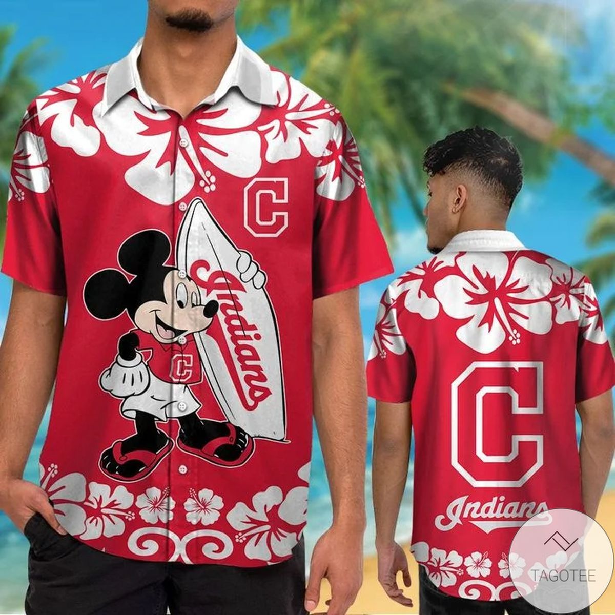 Cleveland Indians Mickey Mouse Hawaiian Shirt Cleveland Indians Mickey Mouse Hawaiian Shirt