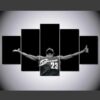 Cleveland Lebron James 23 - Famous Person 5 Panel Canvas Art Wall Decor