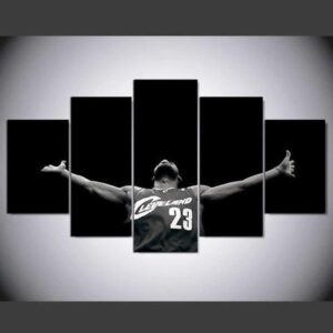 Cleveland Lebron James 23 - Famous Person 5 Panel Canvas Art Wall Decor