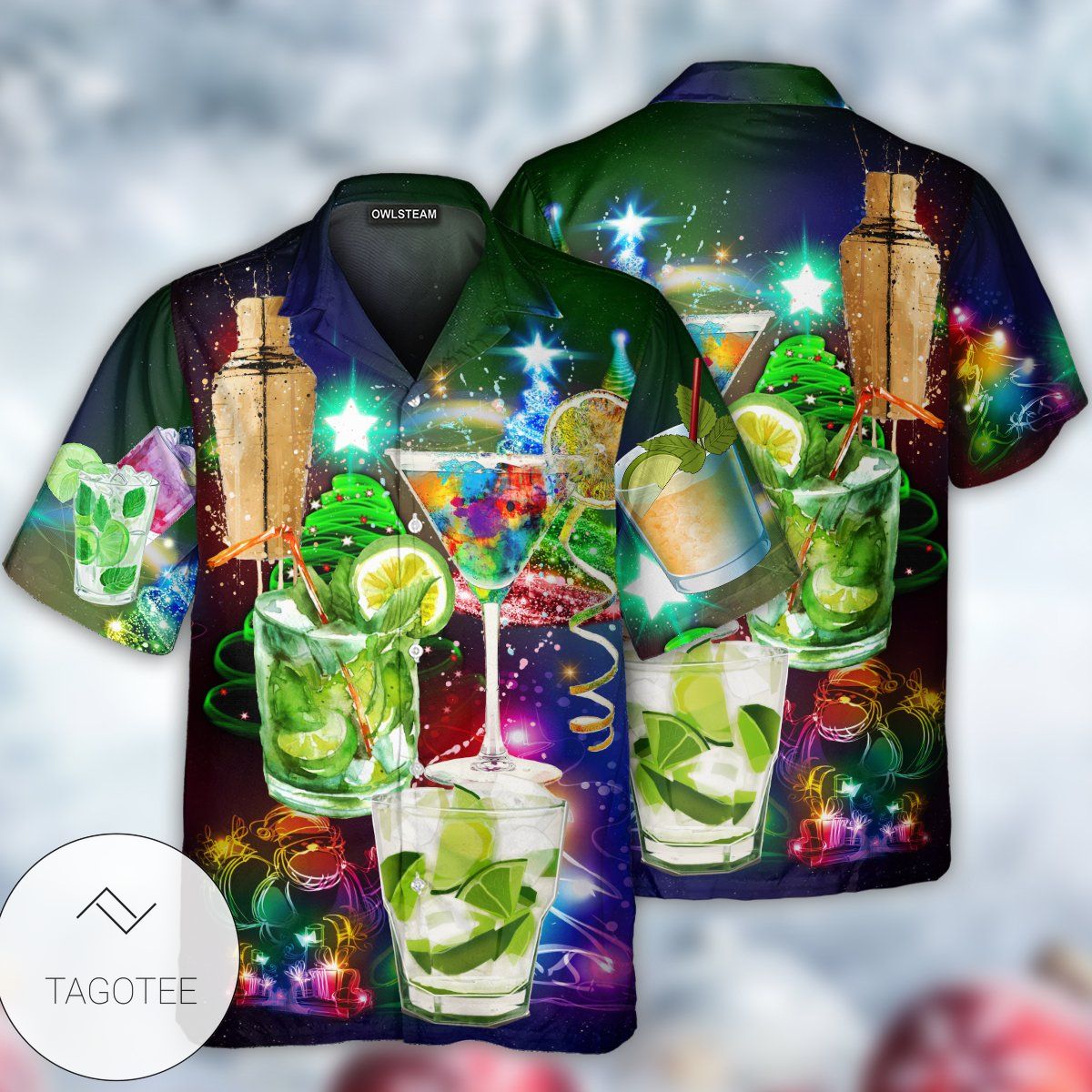 Cocktail Christmas Merry Christmas Hawaiian Shirt Cocktail Christmas Merry Christmas Hawaiian Shirt