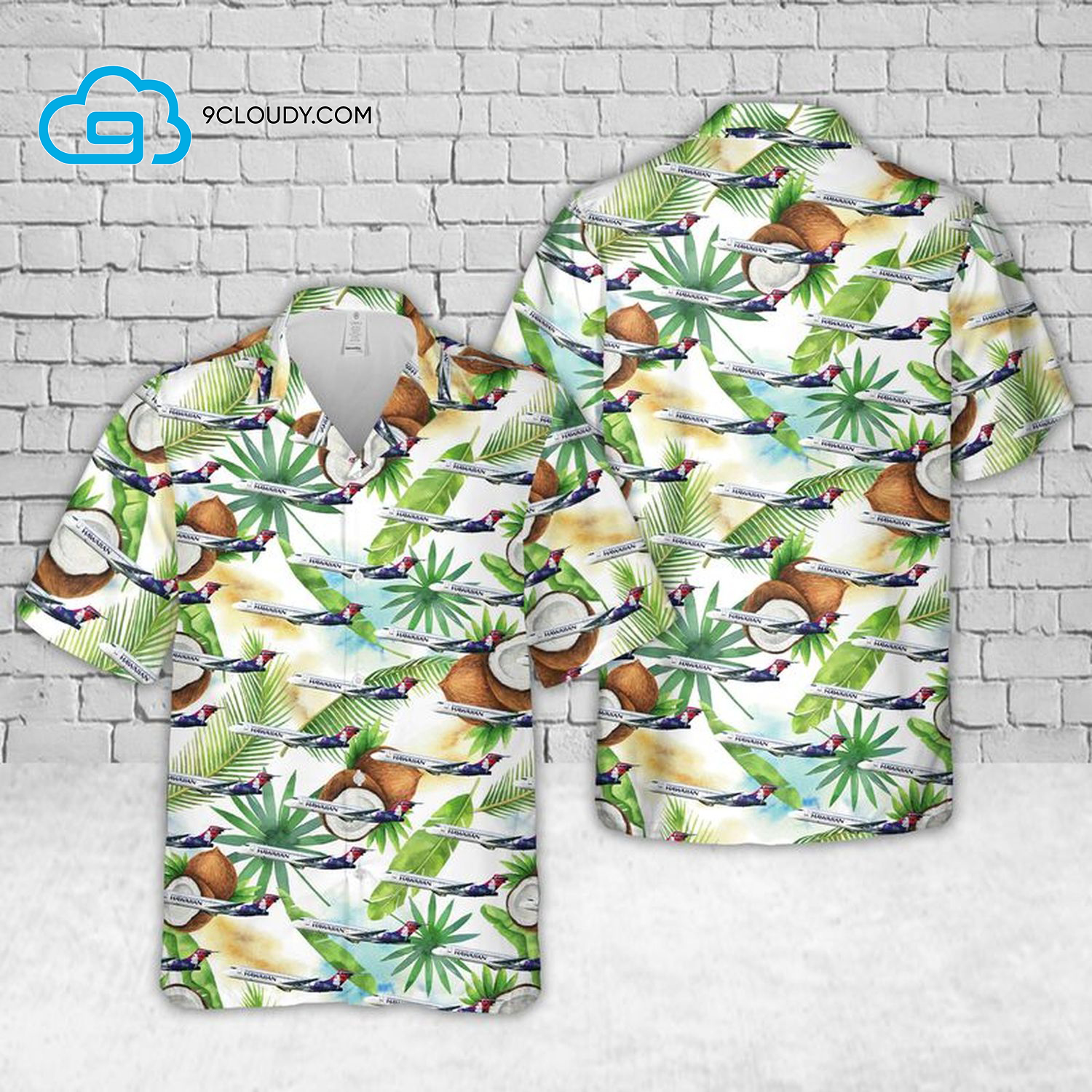 Coco Tropical Airlines Boeing 717-200 Full Print Hawaiian Shirt Coco Tropical Airlines Boeing 717-200 Full Print Hawaiian Shirt
