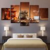 Coffee Aroma Cup - Kitchen 5 Panel Canvas Art Wall Decor
