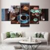 Coffee Cup - Nature 5 Panel Canvas Art Wall Decor