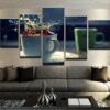 Coffee Splash - Nature 5 Panel Canvas Art Wall Decor]
