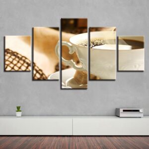 Coffee Still Life - Nature 5 Panel Canvas Art Wall Decor