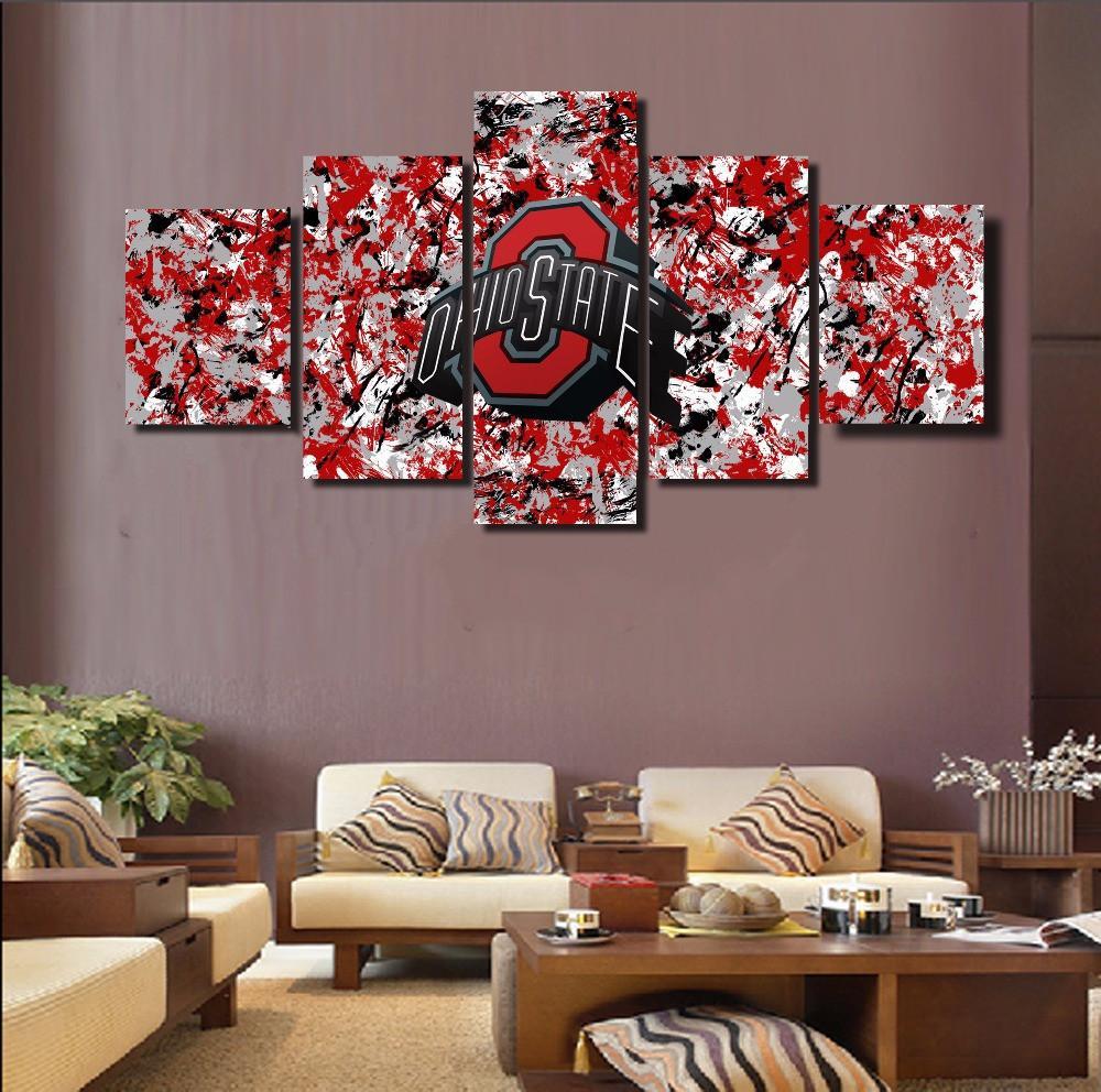 College Football Ohio State - Sport 5 Panel Canvas Art Wall Decor College Football Ohio State - Sport 5 Panel Canvas Art Wall Decor