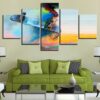 Color Skateboard Energetic - Sport 5 Panel Canvas Art Wall Decor